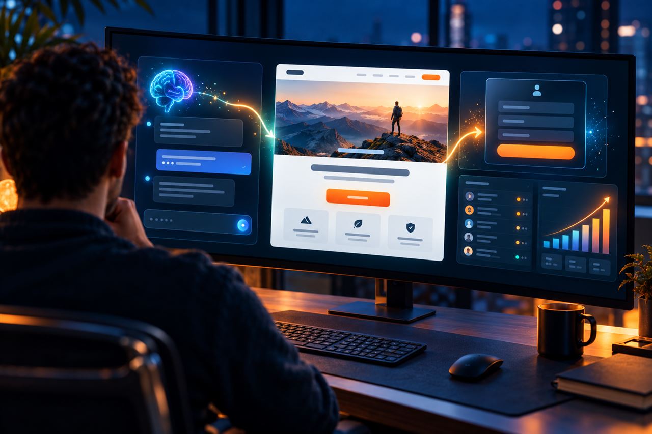 AI изгражда продажбена фуния: идея, продажбена страница, форма и CRM